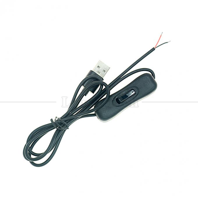 1M USB A maschio per aprire cablo di caricabatterie a filo nudo in scatola con pulsante di interruttore 304 5