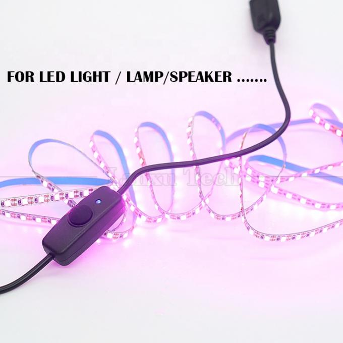 Indicatore luce blu impermeabile silicone copertura pulsante di spinta maschio a femmina interruttore di alimentazione ON OFF cavo di estensione USB 1