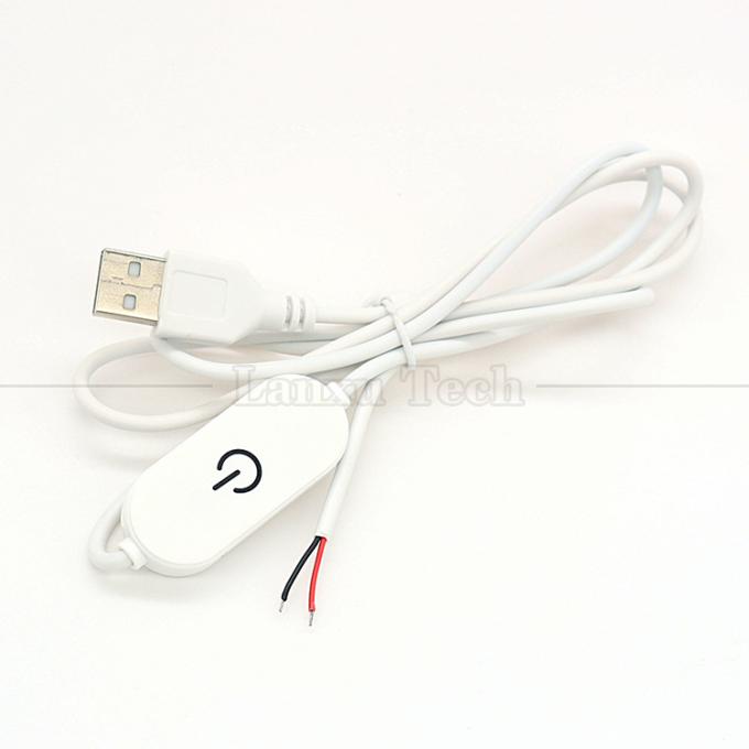 5V Stepless Touch Switch USB per aprire i fili End on off Cable dimmer per lampada a striscia led 5