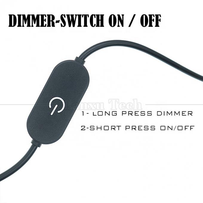 5v Touch Switch Maschio a Femmina USB on off Controller Stepless Dimmer per lampada a strisce a led 1