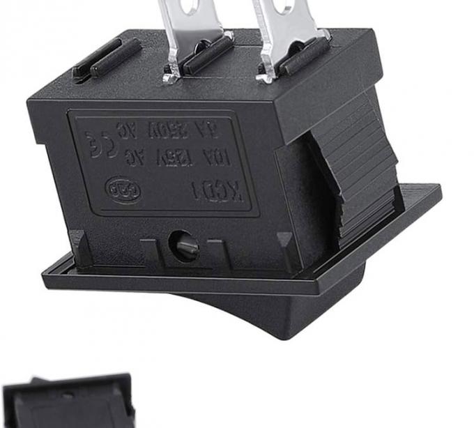 AC 6A/250V 10A/125V Negro 2 Pin Posizione Snap in ON OFF Switch elettrico Rocker barca 3