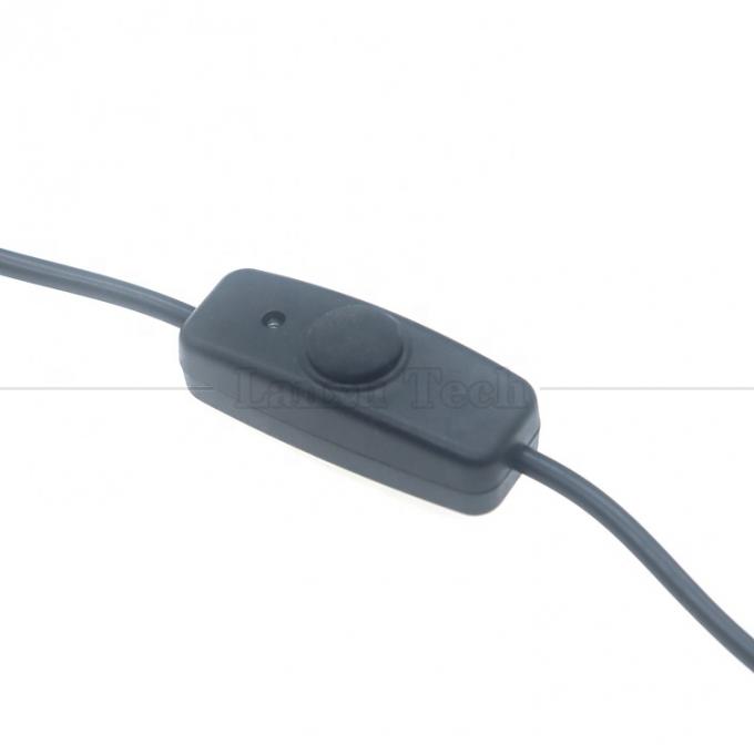 Copertura in gomma di silicone impermeabile su e fuori Push Button Switch 5V USB Open Bare 2pin Wires End Cable per lampada a LED 1
