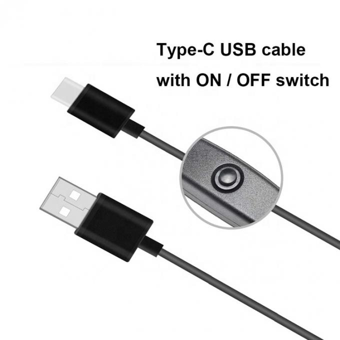 1m 5V 3A cavo di alimentazione del caricabatterie USB tipo C con interruttore ON OFF per Raspberry Pi 2