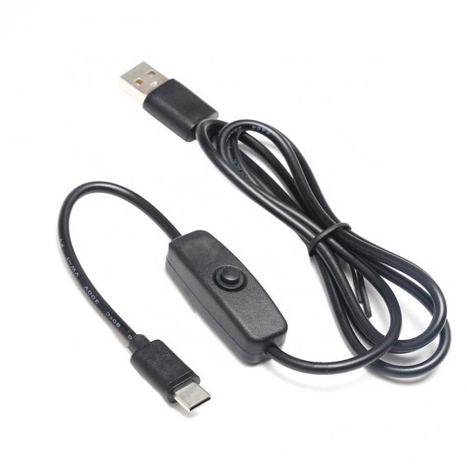 1m 5V 3A cavo USB tipo C con interruttore ON OFF per Raspberry Pi 4