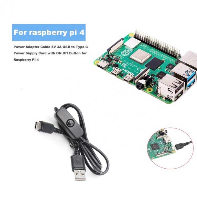 1m 5V 3A cavo USB tipo C con interruttore ON OFF per Raspberry Pi 2