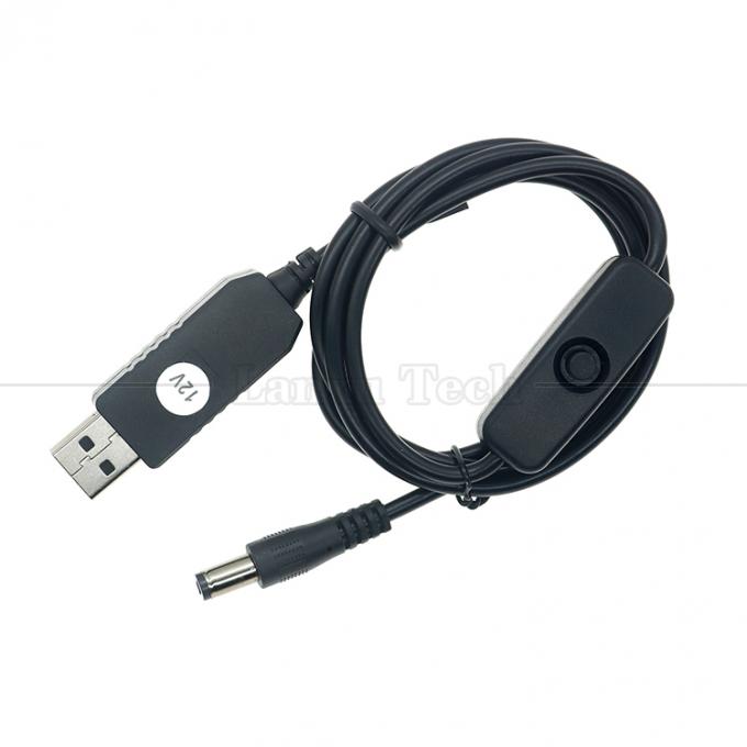 Potenziatore di alta qualità da 5V USB a 12V 9V DC 5.5x2.1mm Jack a canna caricabatterie ON OFF Cable con interruttore per il fan del router LED Strip 3