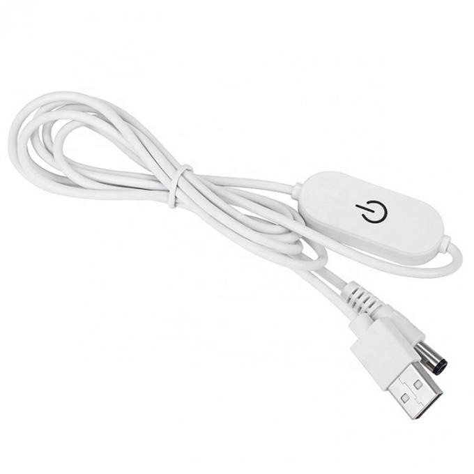 5V 2A USB TO dc 5,5*2,1mm interruttore regolabile a cavo remoto a LED a striscia scura per la luce della lampada 0