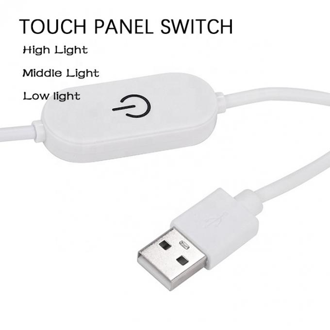 5V 2A USB TO dc 5,5*2,1mm interruttore regolabile a cavo remoto a LED a striscia scura per la luce della lampada 4