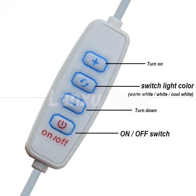 5V di uscita Dimming Stepless ON OFF Switch USB Dimmer Cable per LED Light Strip Lamp 1