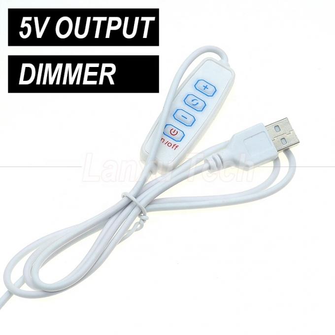 5V di uscita Dimming Stepless ON OFF Switch USB Dimmer Cable per LED Light Strip Lamp 2