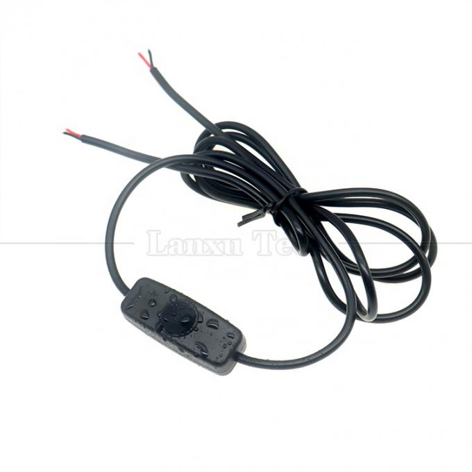 Capo di silicio impermeabile di fabbrica su misura Push Button 2 Pin DC Power on off Switch Cable per lampada moto 3