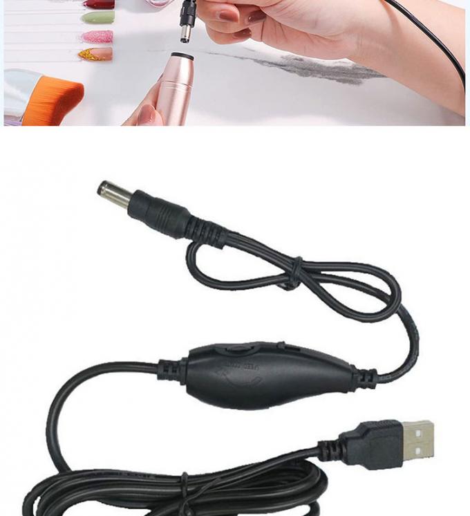 5V USB a corrente continua 5.5x2.1mm 12V Controllo della luminosità di uscita Dimmer regolabile acceso spento Cavo di interruttore per ventilatore della lampada a LED 6