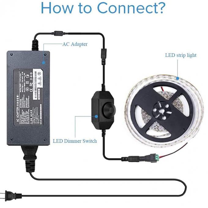 12V 24V Lampada da tavolo a LED Luci a corda da maschio a femmina 8
