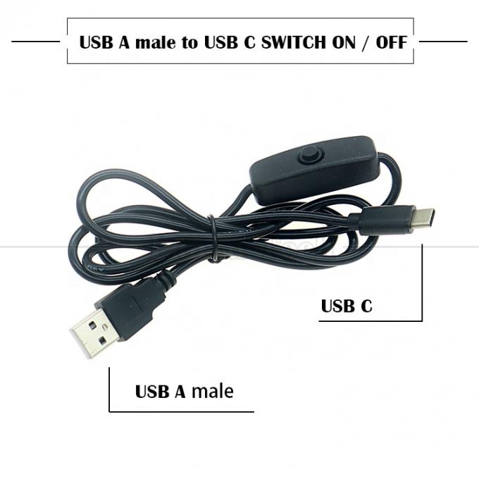 5V USB A maschio a tipo C USB Switch Power ON OFF Cable per Raspberry Pi LED Strip 0