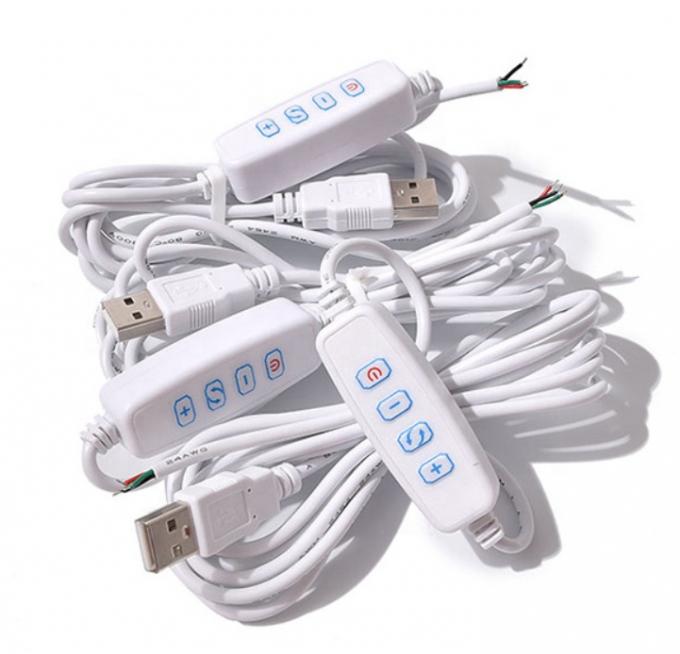 5V LED USB ON OFF Switch Cable Dimmer per lampada 3