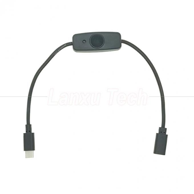 USB tipo C maschio a femmina su off Silicon Cap Switch Cable di estensione per Raspberry Pi Lamp Fan 0