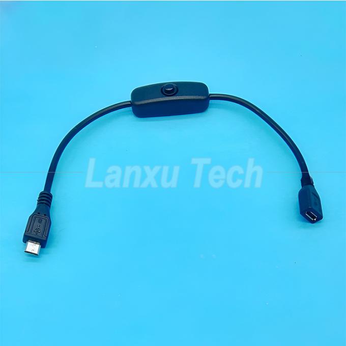 USB Micro B estensione maschio a femmina on off pulsante 501 cavo di interruttore 2