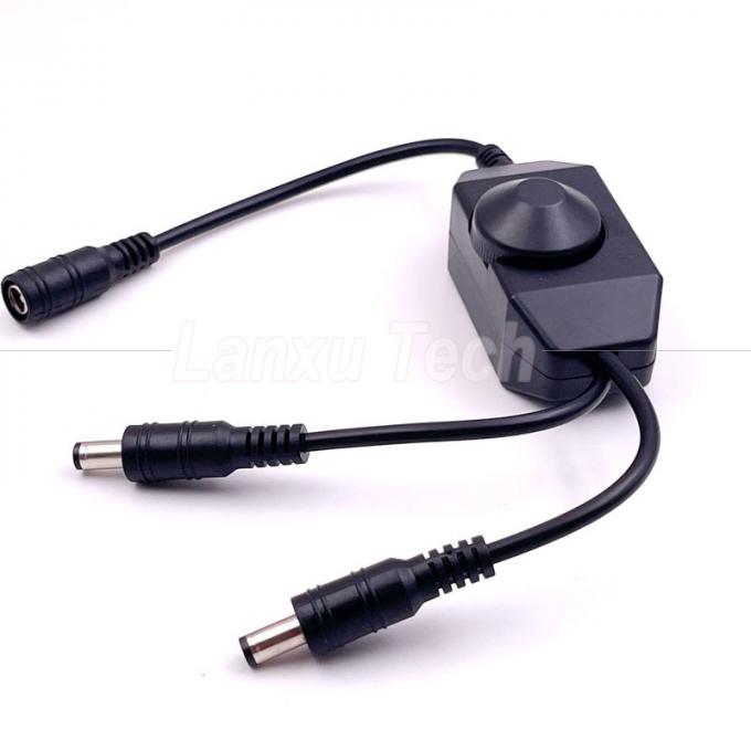 12v 1 Femmina a Splitter 2 Maschio Potenza CC a spegnimento Rotation Switch Controller Dimmer a LED per lampada 0