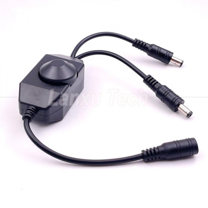 12v 1 Femmina a Splitter 2 Maschio Potenza CC a spegnimento Rotation Switch Controller Dimmer a LED per lampada 4