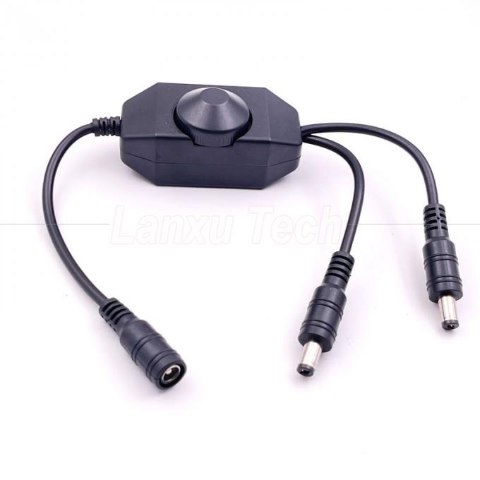 12v 1 Femmina a Splitter 2 Maschio Potenza CC a spegnimento Rotation Switch Controller Dimmer a LED per lampada 2