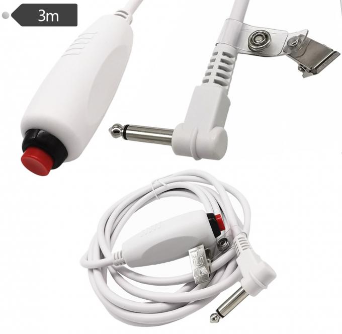 Custom 6.35 Single Button Switch Line Emergency Call Button Nurse Call Cable con clip per il sistema di chiamata infermieristico della stazione infermieristica 1