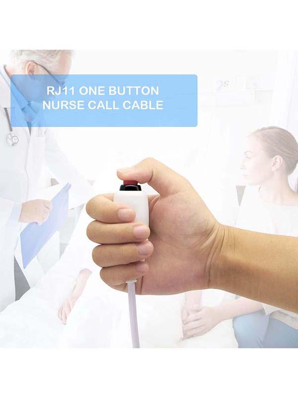 Custom 6.35 Single Button Switch Line Emergency Call Button Nurse Call Cable con clip per il sistema di chiamata infermieristico della stazione infermieristica 8