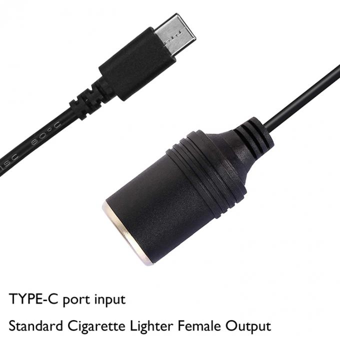 PD carica 12v uscita USB tipo C maschio all' accenditore di sigarette femmina presa di presa cablo adattatore di alimentazione per auto 2