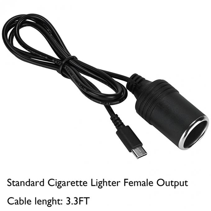 PD carica 12v uscita USB tipo C maschio all' accenditore di sigarette femmina presa di presa cablo adattatore di alimentazione per auto 1