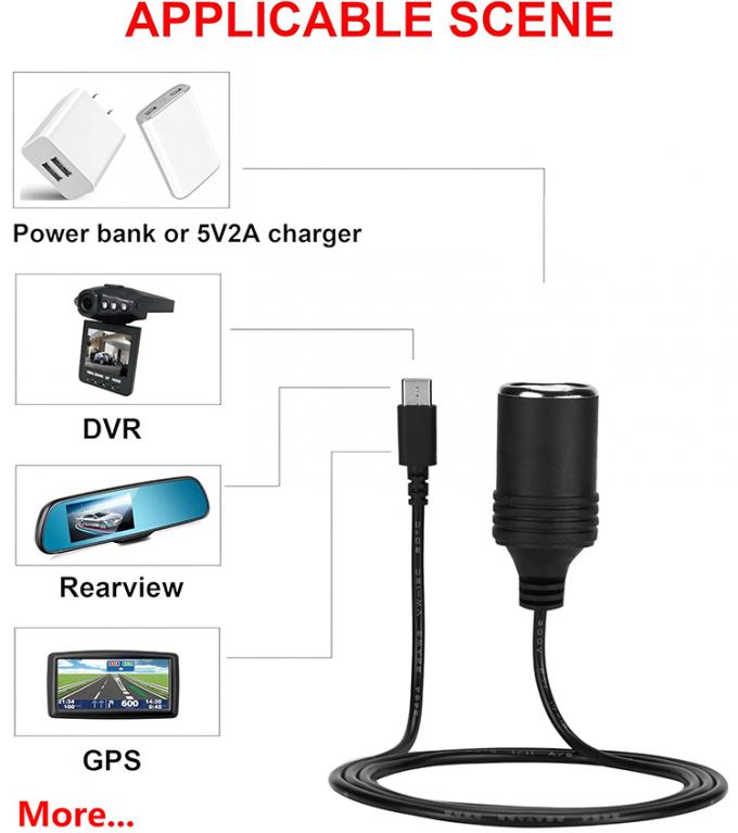 PD carica 12v uscita USB tipo C maschio all' accenditore di sigarette femmina presa di presa cablo adattatore di alimentazione per auto 4