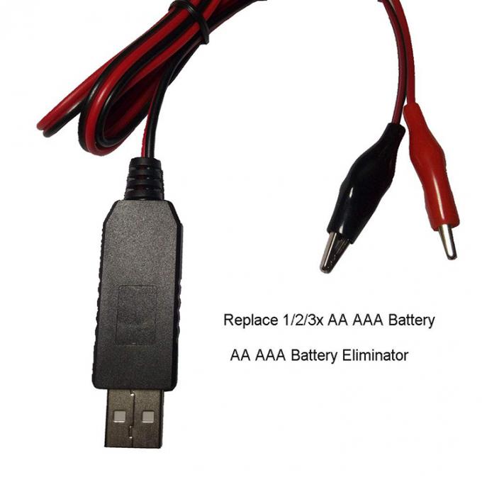 AA AAA Batteria eliminatore Repace Batteria USB da 5v a 1.5v 3v 4.5v Step down Cable di caricabatterie per LED luce giocattolo elettrico 2