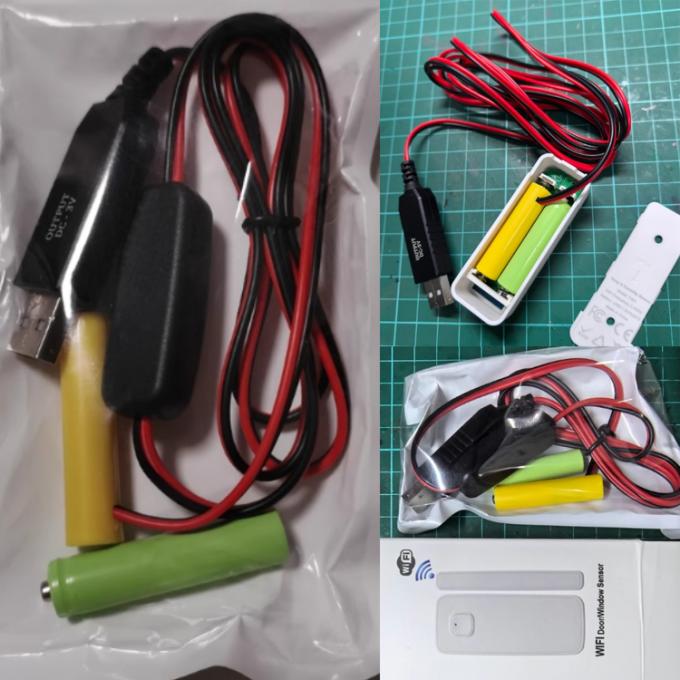 1.5v 3v 4.5v 6v LR6 AA LR03 AAA Eliminatore della batteria Sostituire USB Switch ON OFF Cable di caricabatterie per giocattoli elettronici a luce LED 6