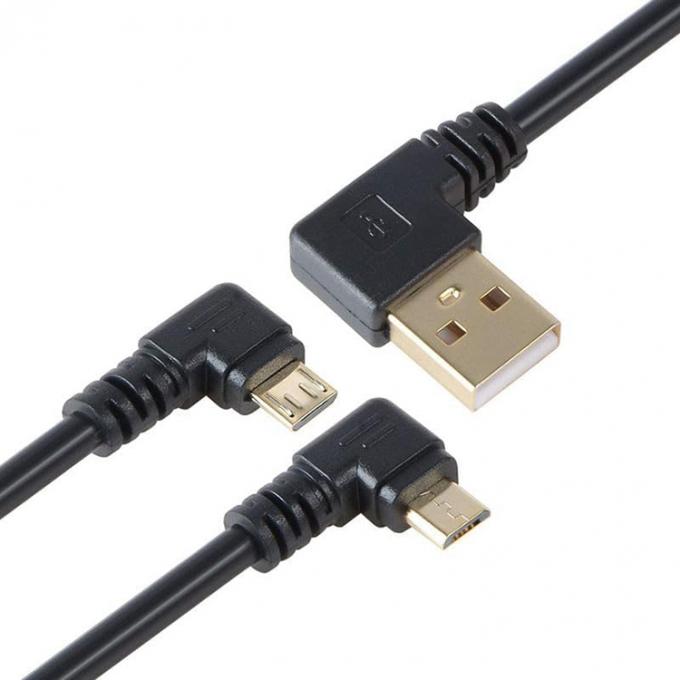 Angolo USB a L forma sinistra destra angolo 90 gradi Micro V8 estensione del cavo di carica dati 0