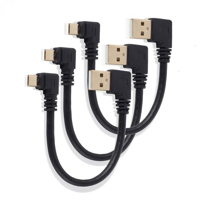 Angolo USB a L forma sinistra destra angolo 90 gradi Micro V8 estensione del cavo di carica dati 1
