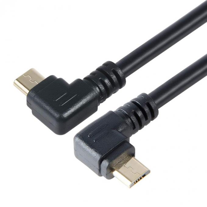 Angolo USB a L forma sinistra destra angolo 90 gradi Micro V8 estensione del cavo di carica dati 3