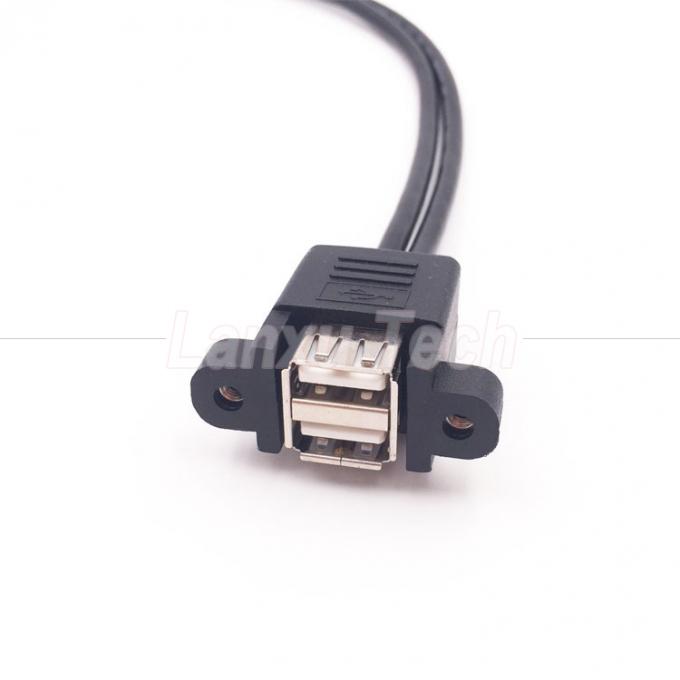 Dual USB Tipo A 2 porte pannello di montaggio USB a Dupont 9 Pin Header connettore cavo 3