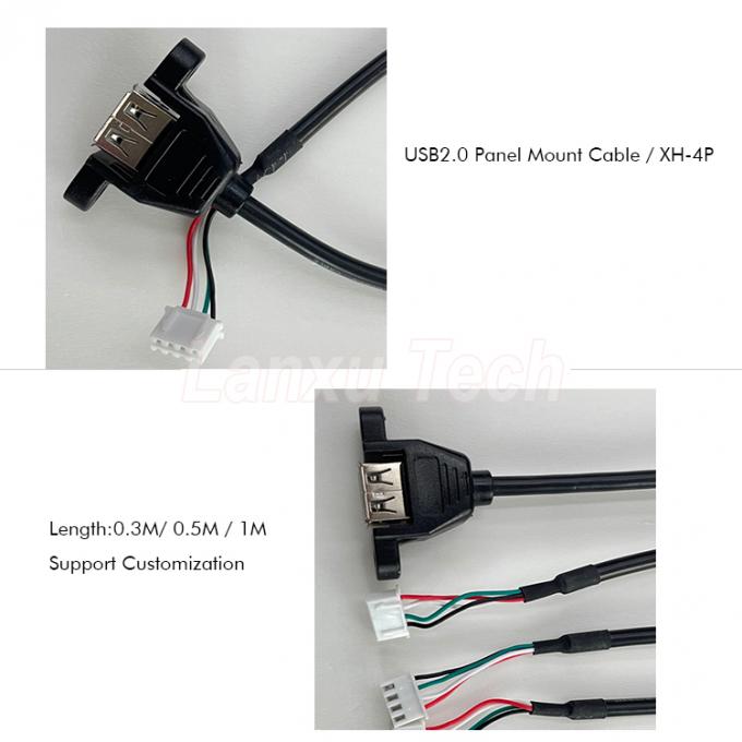 Cable USB 2.0 da montare su pannello tipo A a JST XH PH VH 4 pin 3