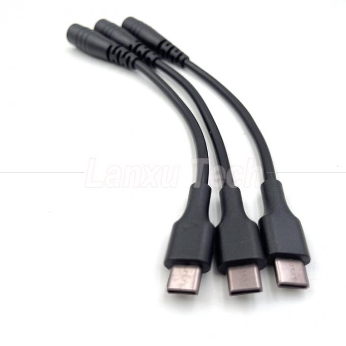 Cavo di estensione del caricabatterie da 5V USB di tipo C a CC da 5,5x2,1 mm per ventole di lampadina da scrivania a LED 5