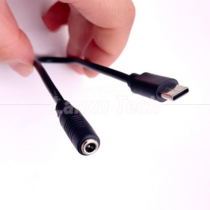 Cable di estensione di carica di potenza da 5V tipo C a CC 3,5x1,35 mm 5,5x2,1 mm per ventole di lampadina da scrivania a LED 3