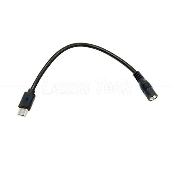 Micro USB Maschio a DC 3.5x1.35mm Femminile Jack Cable di estensione di alimentazione per ventilatori Strip LED 5