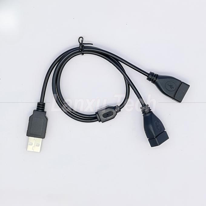 USB 2.0 Un maschio a 2 doppio USB Jack femminile Y Splitter Hub cavo di estensione del cavo di alimentazione 2