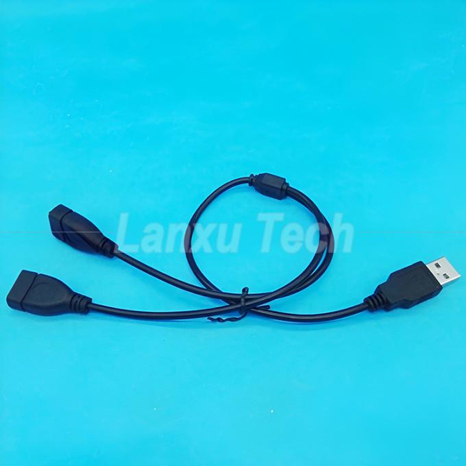 USB 2.0 Un maschio a 2 doppio USB Jack femminile Y Splitter Hub cavo di estensione del cavo di alimentazione 6