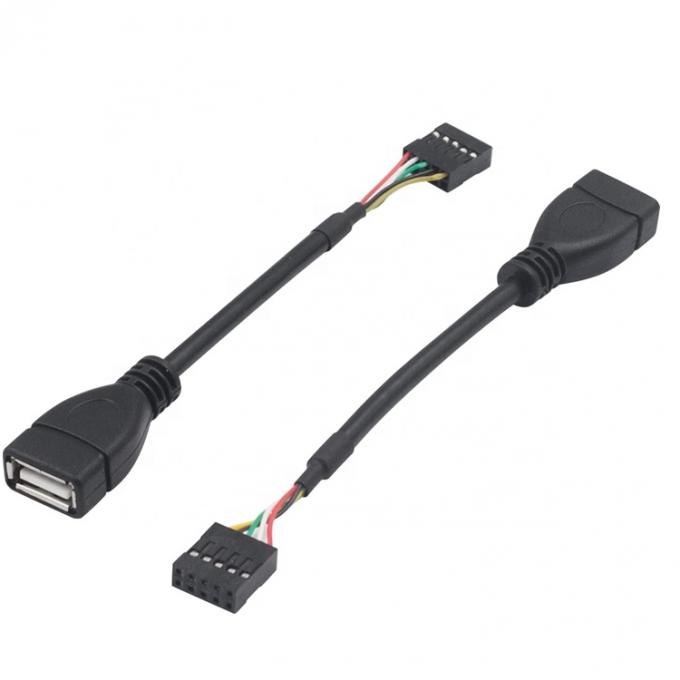 USB Tipo A Femminile a 9 pin Dupont Femminile Header Motherboard Adapter Cable 2