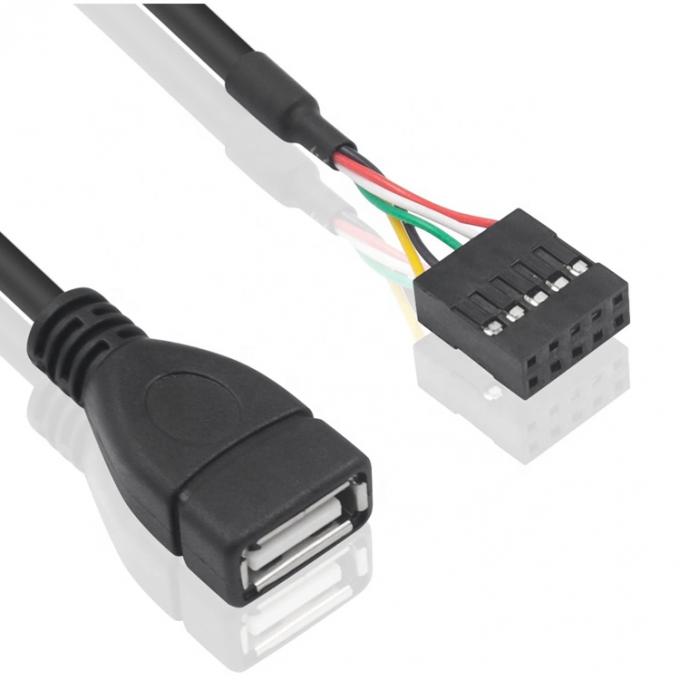 USB Tipo A Femminile a 9 pin Dupont Femminile Header Motherboard Adapter Cable 1