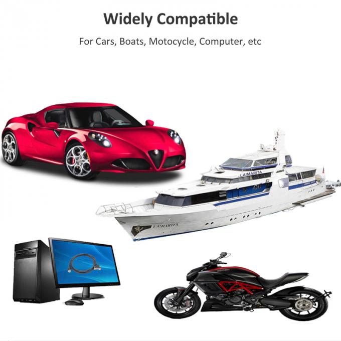 USB B 2.0/3.0 Cavo di estensione impermeabile maschio-femmina con pannello di montaggio a scarico per stampante auto camion barca computer moto 5