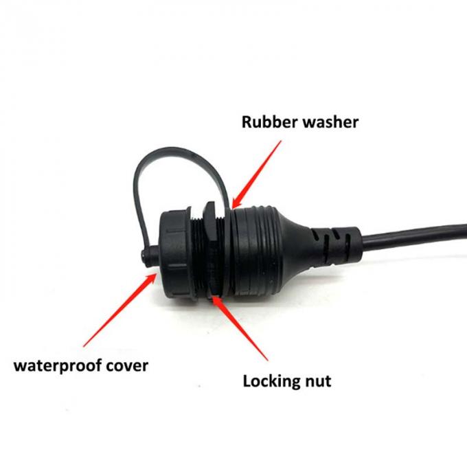 USB B 2.0/3.0 Cavo di estensione impermeabile maschio-femmina con pannello di montaggio a scarico per stampante auto camion barca computer moto 0