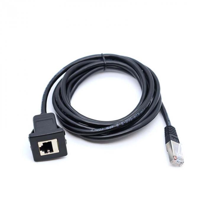Cavo di estensione impermeabile RJ45 con pannello di montaggio a scarico per auto camion barca computer motociclo 1