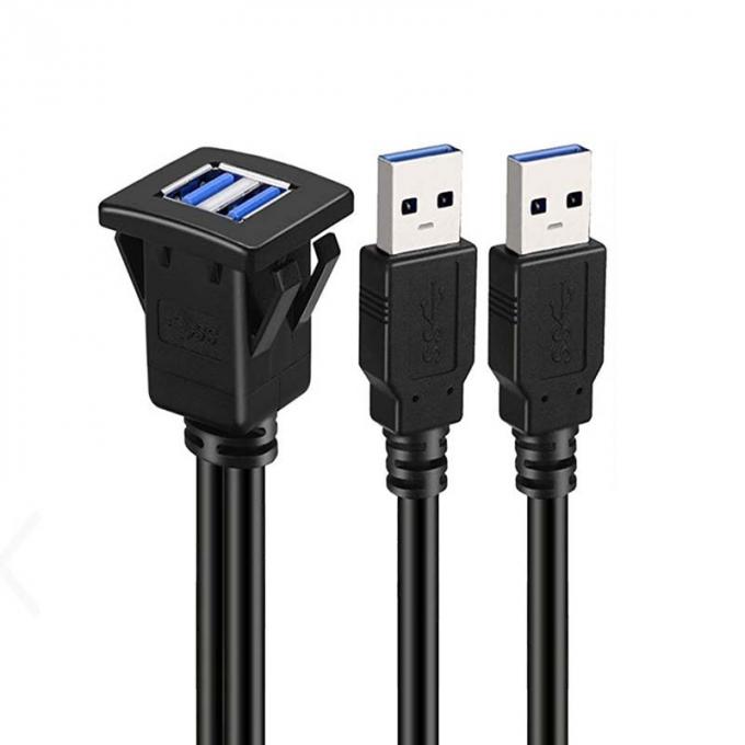 Cable di estensione impermeabile da maschio a femmina con pannello di montaggio a scarico per auto camion barca computer moto 0