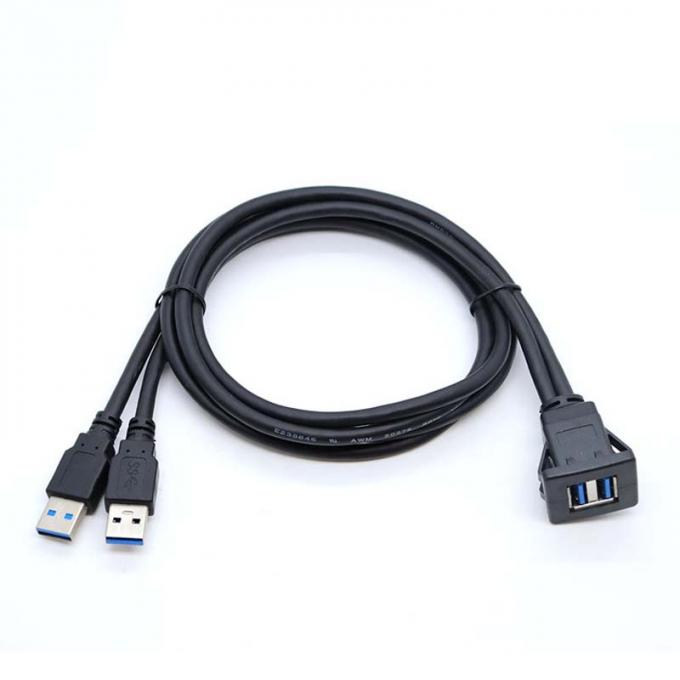 Cable di estensione impermeabile da maschio a femmina con pannello di montaggio a scarico per auto camion barca computer moto 1