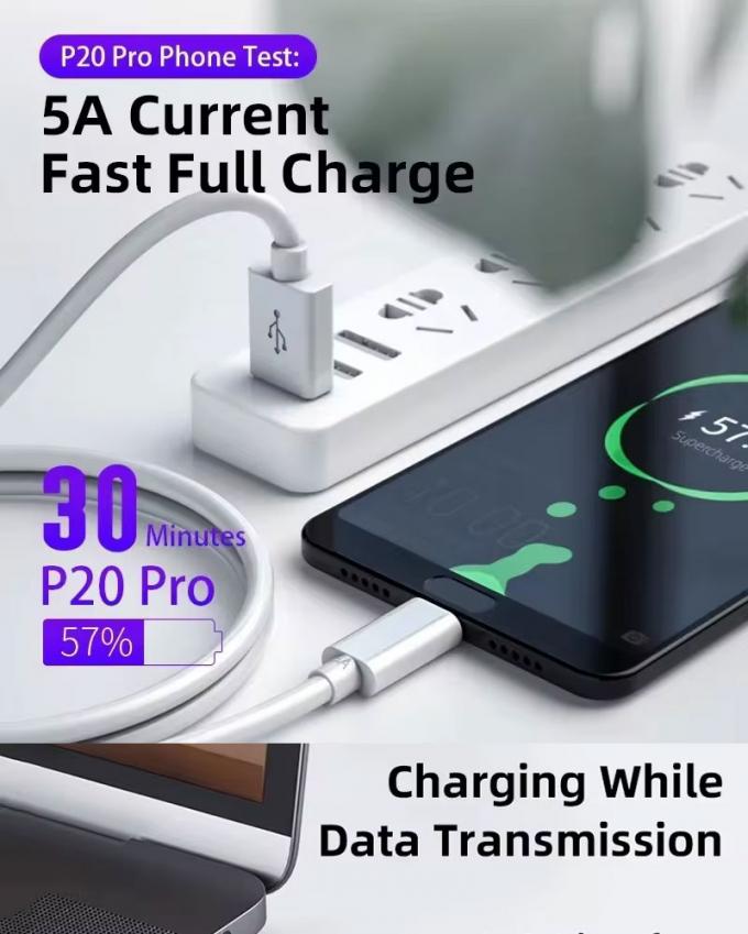 Cable di ricarica veloce da USB a tipo C per Huawei Android Phone 2