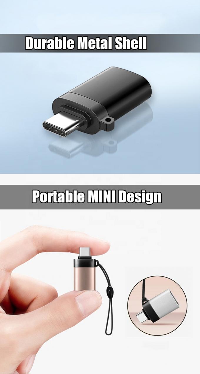 Mini Lanyard Metal Shell Portatile Tipo C 3.1 Maschio ad USB 3.0 Adapter Femminile 2